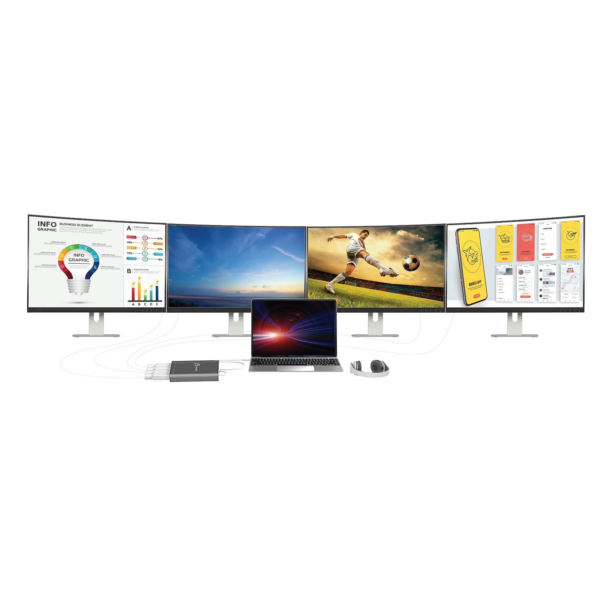 USB-C™ to 4-Port HDMI™ Multi-Monitor Adapter - Image 8