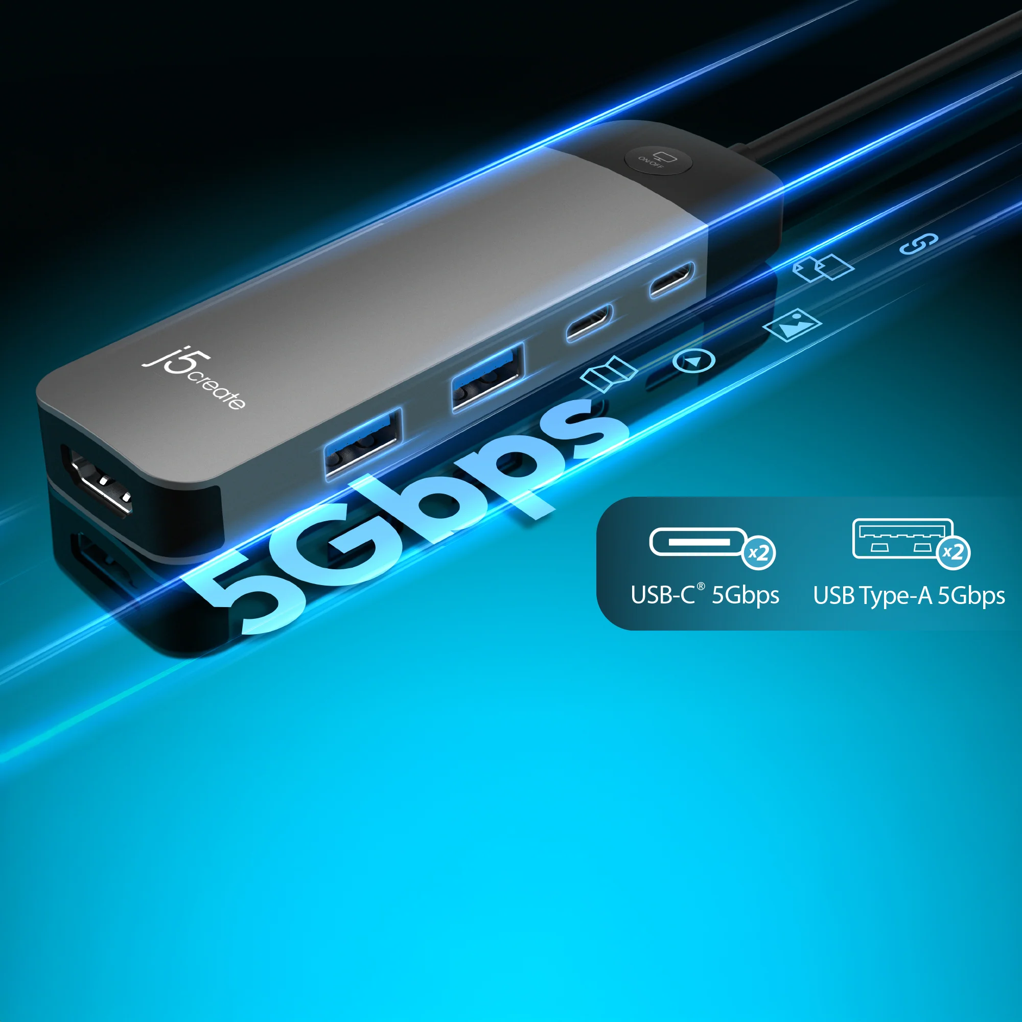 USB-C® 7-in-1 4K Multi-Port Hub with Screen-Off Control (PD) - Image 6