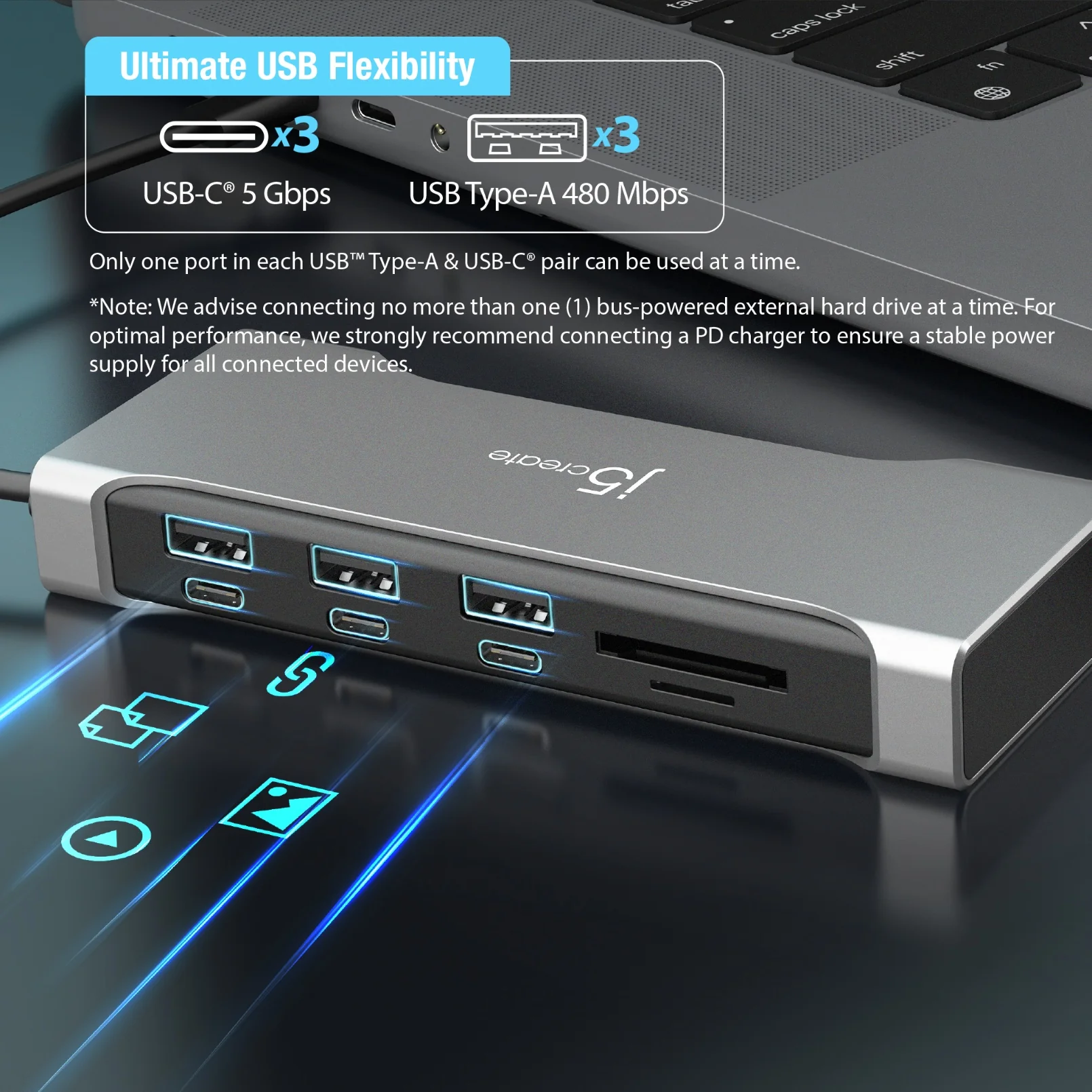 Flexible Ports USB-C® Dual 4K60 HDMI™ Hub - Pro 12-in-1 - Image 9