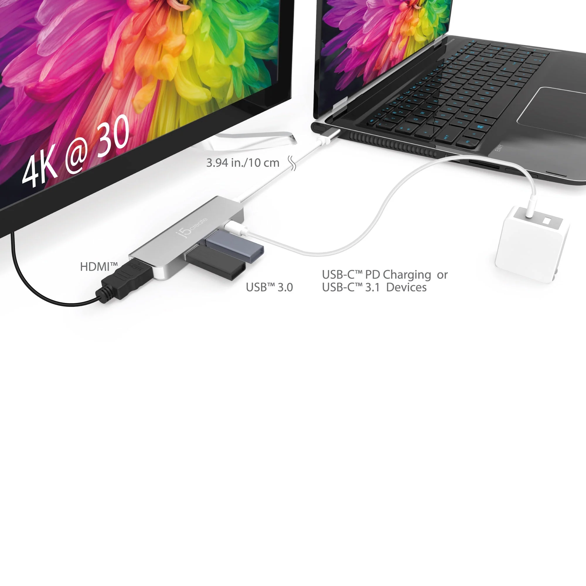 USB-C® to HDMI™ & USB™ 3.1 2-Port with Power Delivery - Image 5