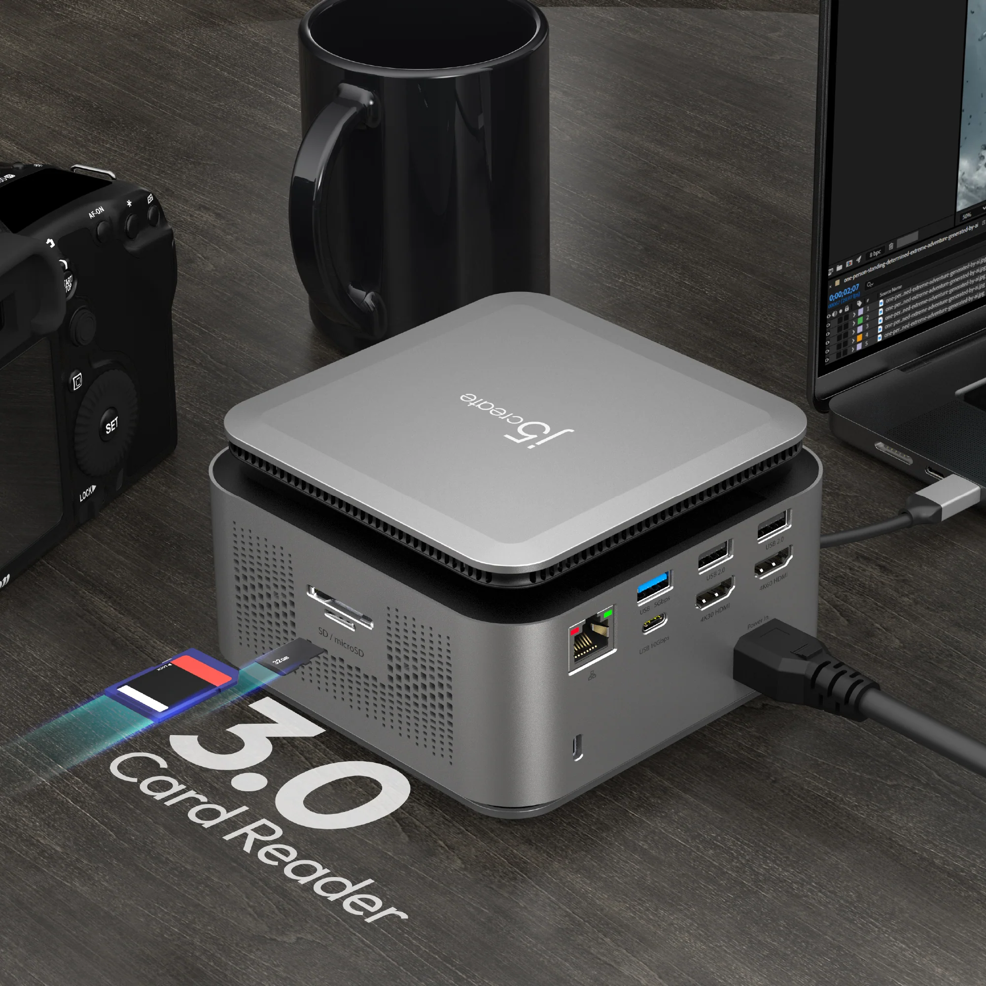 Dual 4K Powerbase Docking Station with Cable Management - Image 14