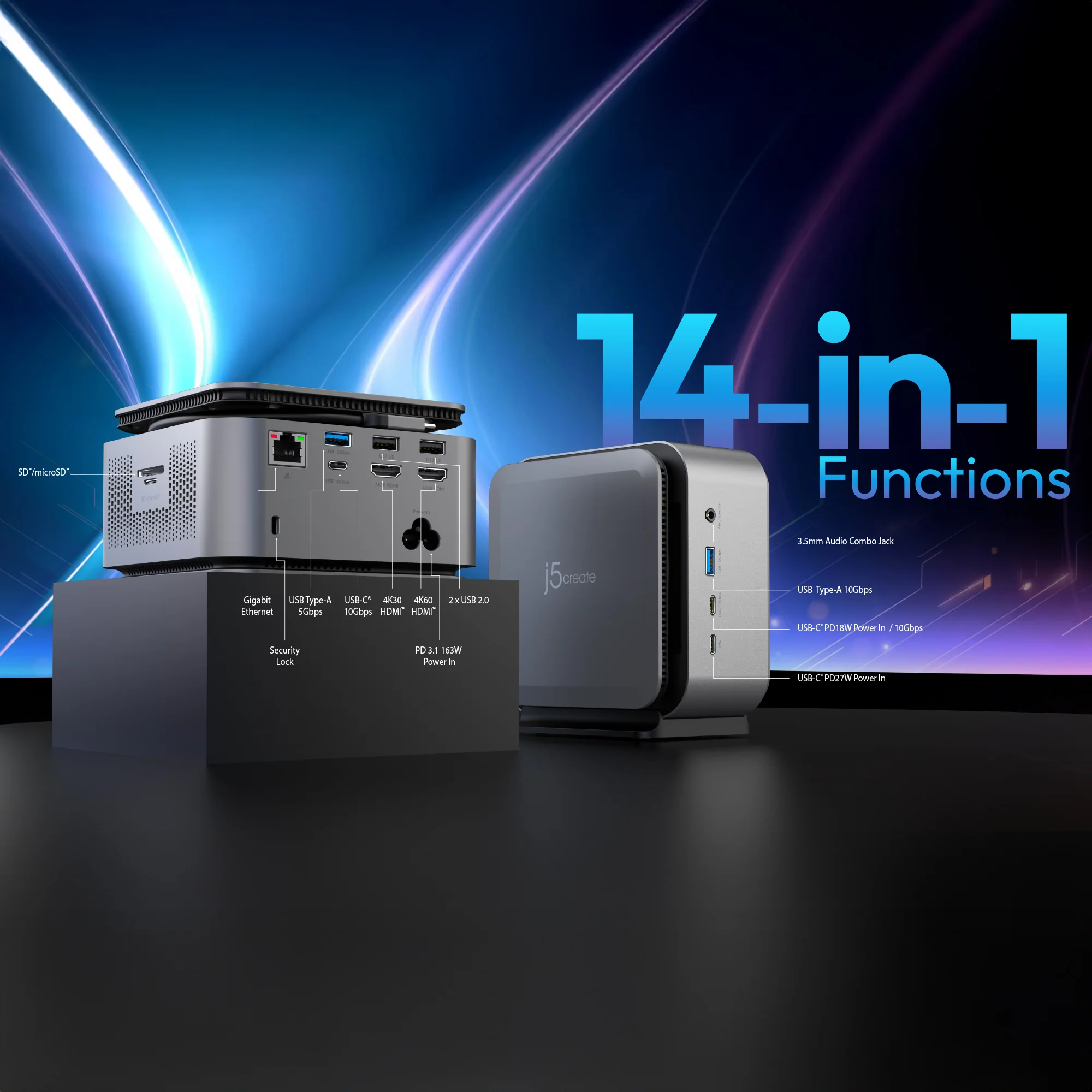Dual 4K Powerbase Docking Station with Cable Management - Image 6