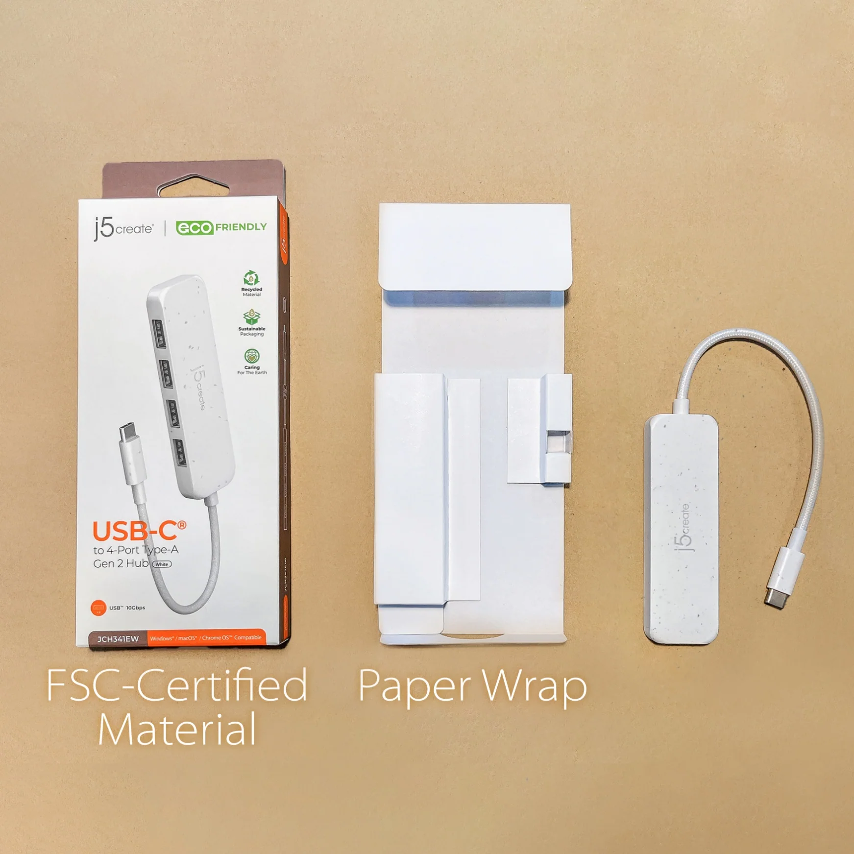 Eco-Friendly USB-C® to 4-Port Type-A Gen 2 Hub - Image 14