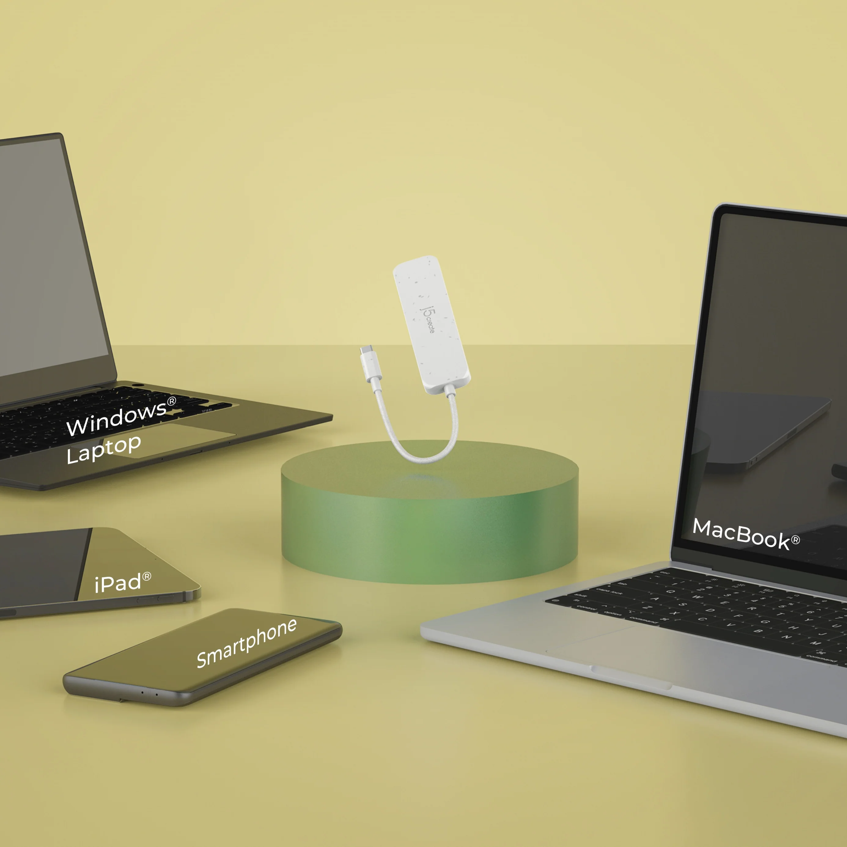 Eco-Friendly USB-C® to 4-Port Type-C & Type-A Gen 2 Hub - Image 19