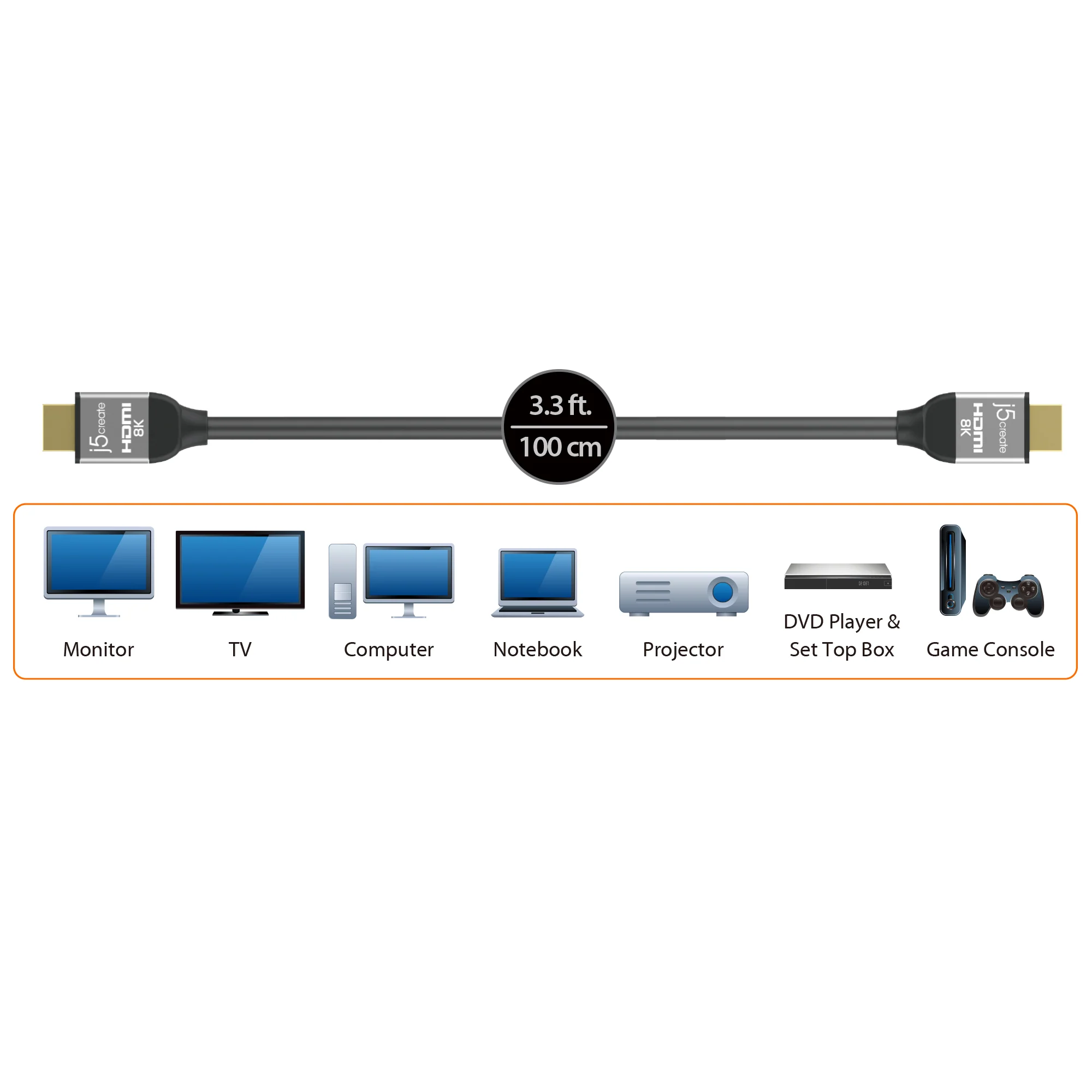 Ultra High Speed HDMI®/™ Cable 3.3 FT - Image 7