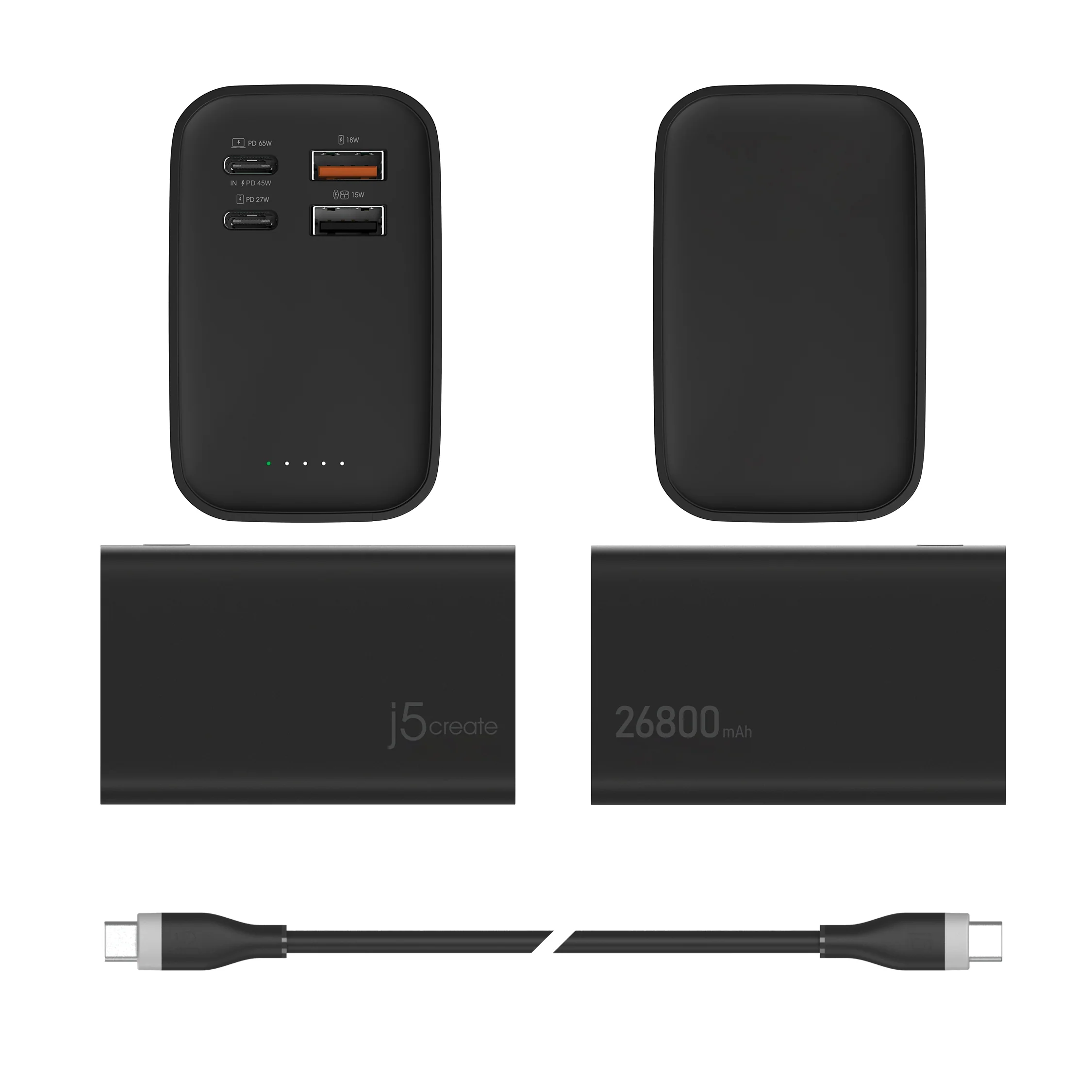 26800mAh PD 65W 4-Port Power Bank - Image 3