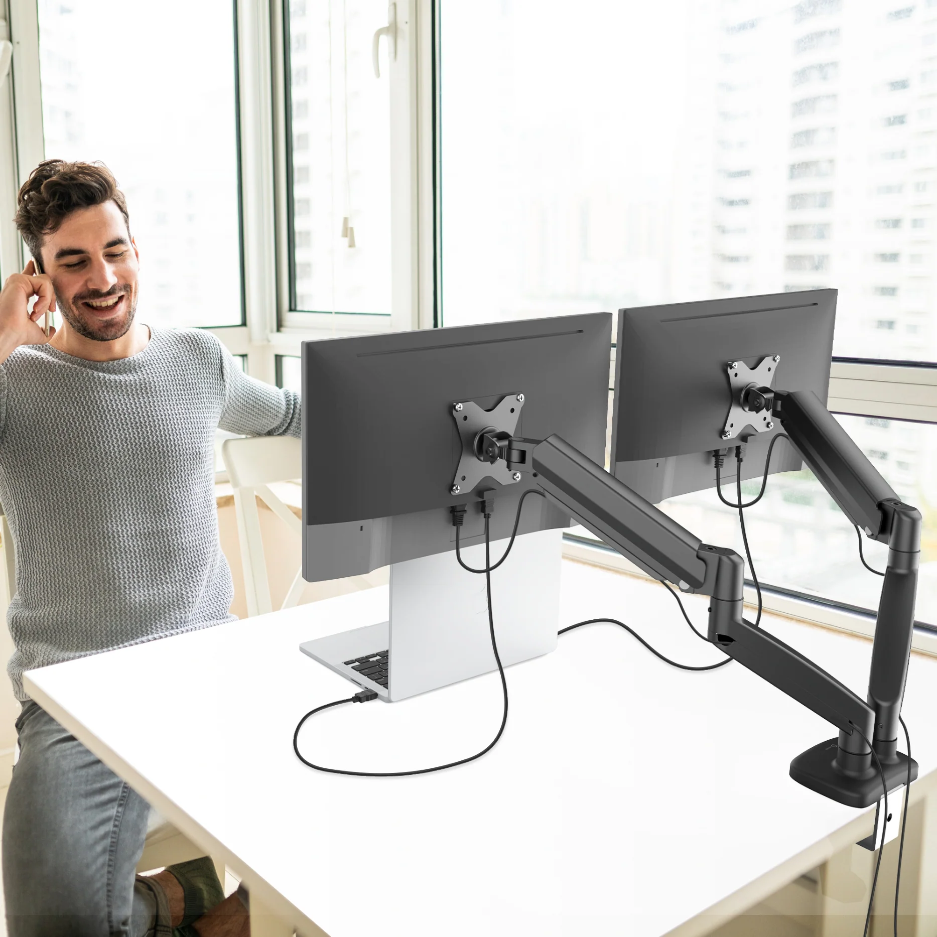 Ergonomic Dual Monitor Mount - Image 6