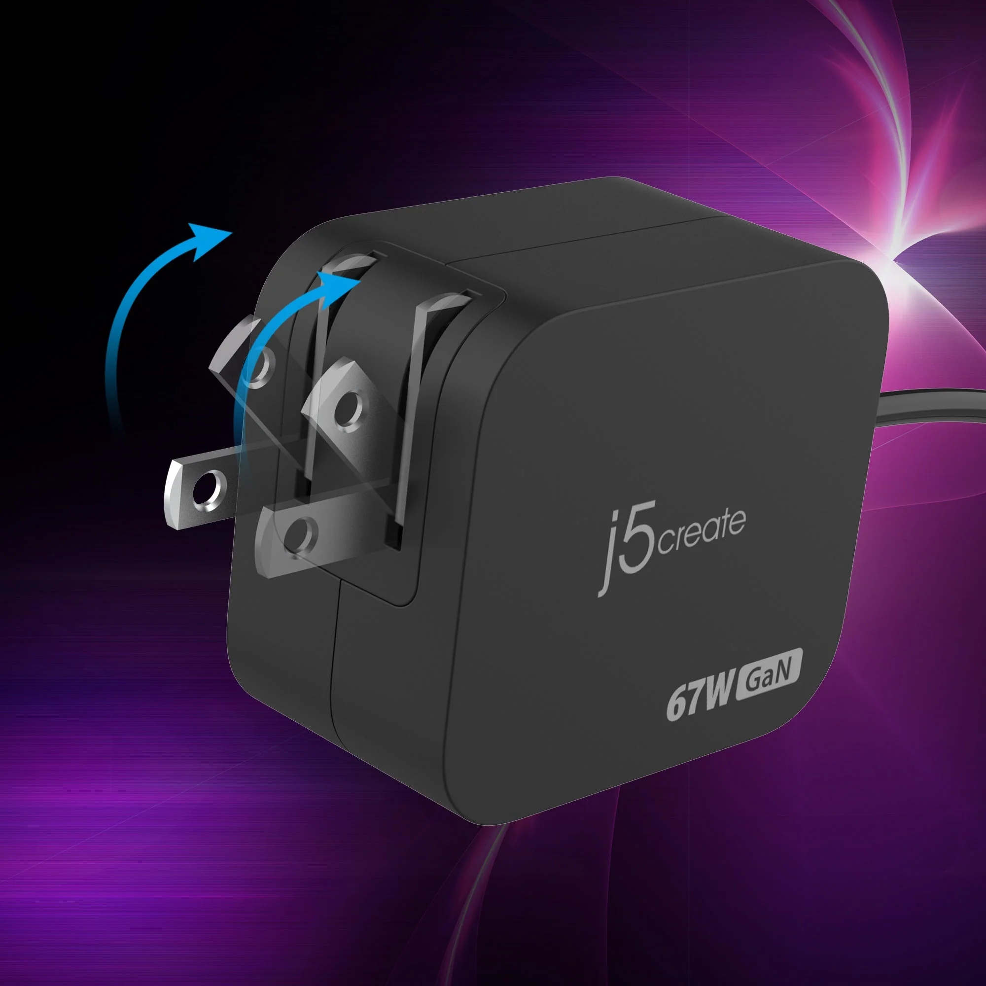 67W GaN PD USB-C® Mini Charger with 4.5 mm DC Converter - Image 9