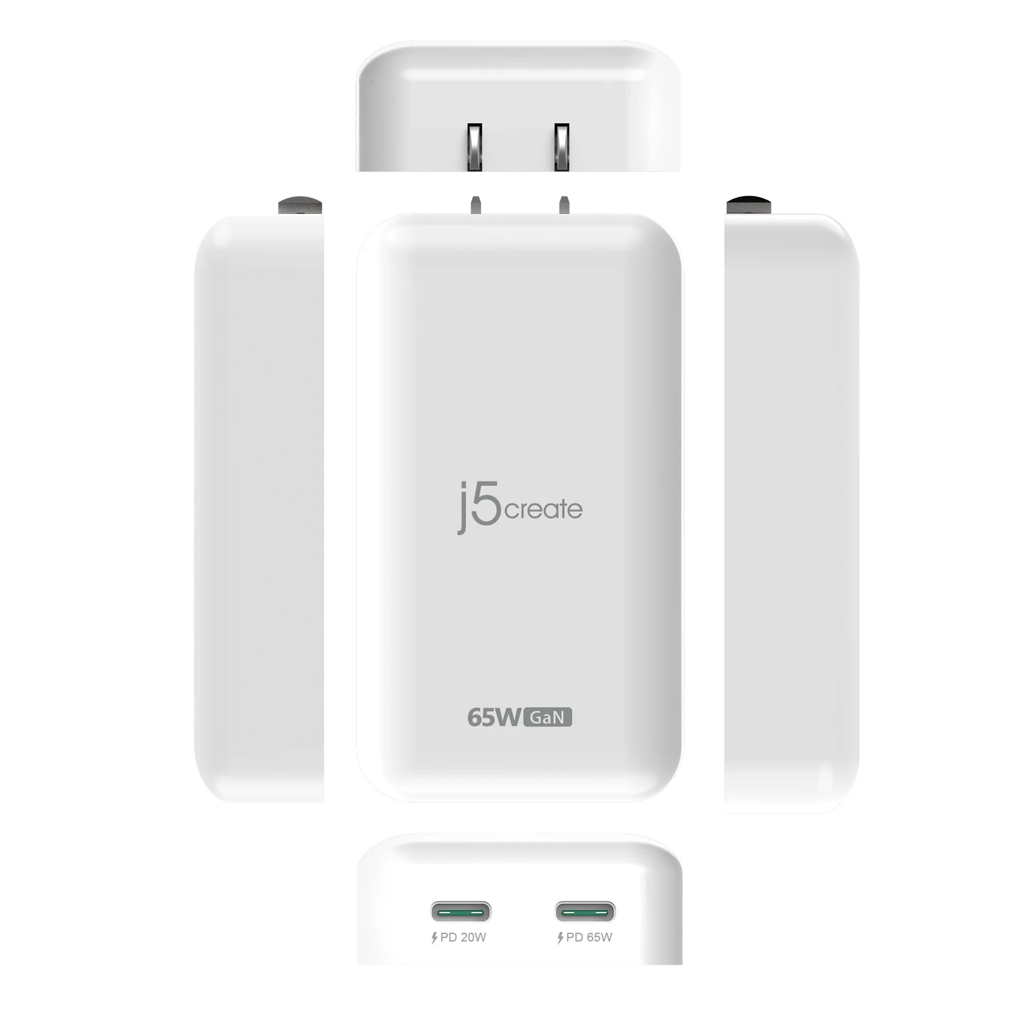 65W GaN Slim PD USB-C® 2-Port Charger - Image 3