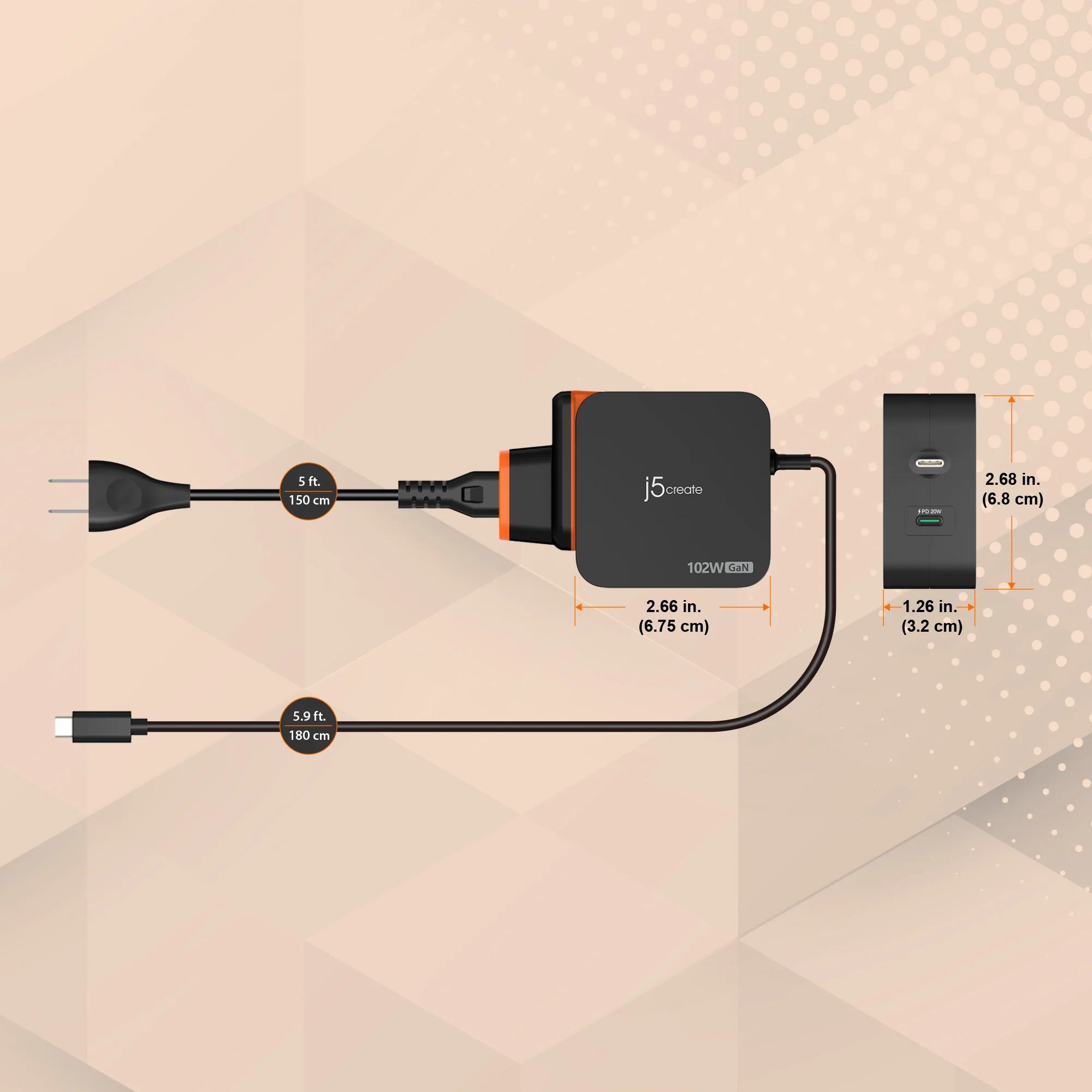 102W Nano Super Charger for USB-C® 2-Port (GaN Power) With AC Extension Kits - Image 15