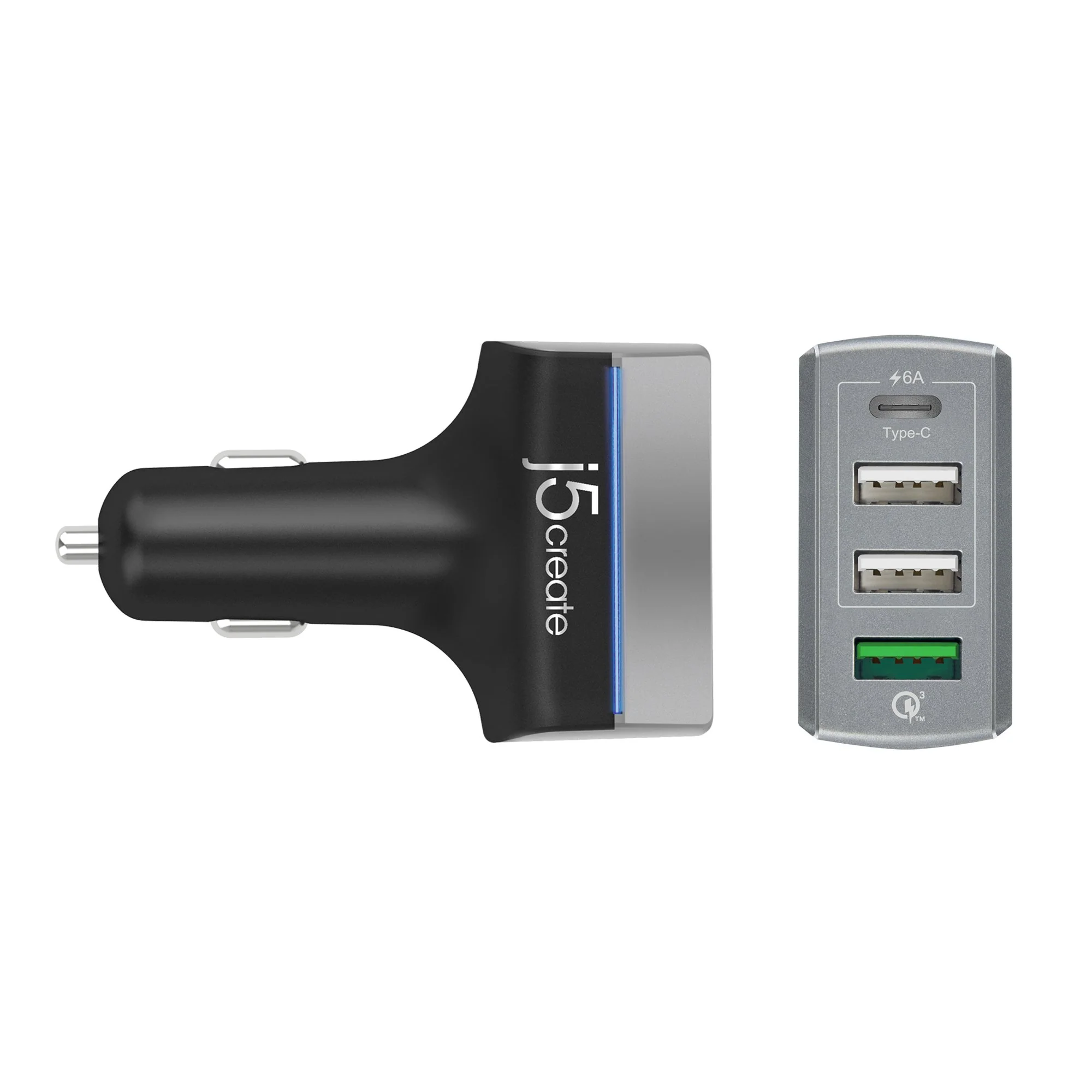4-Port USB™ QC 3.0 & Type-C™ Car Charger - Image 3