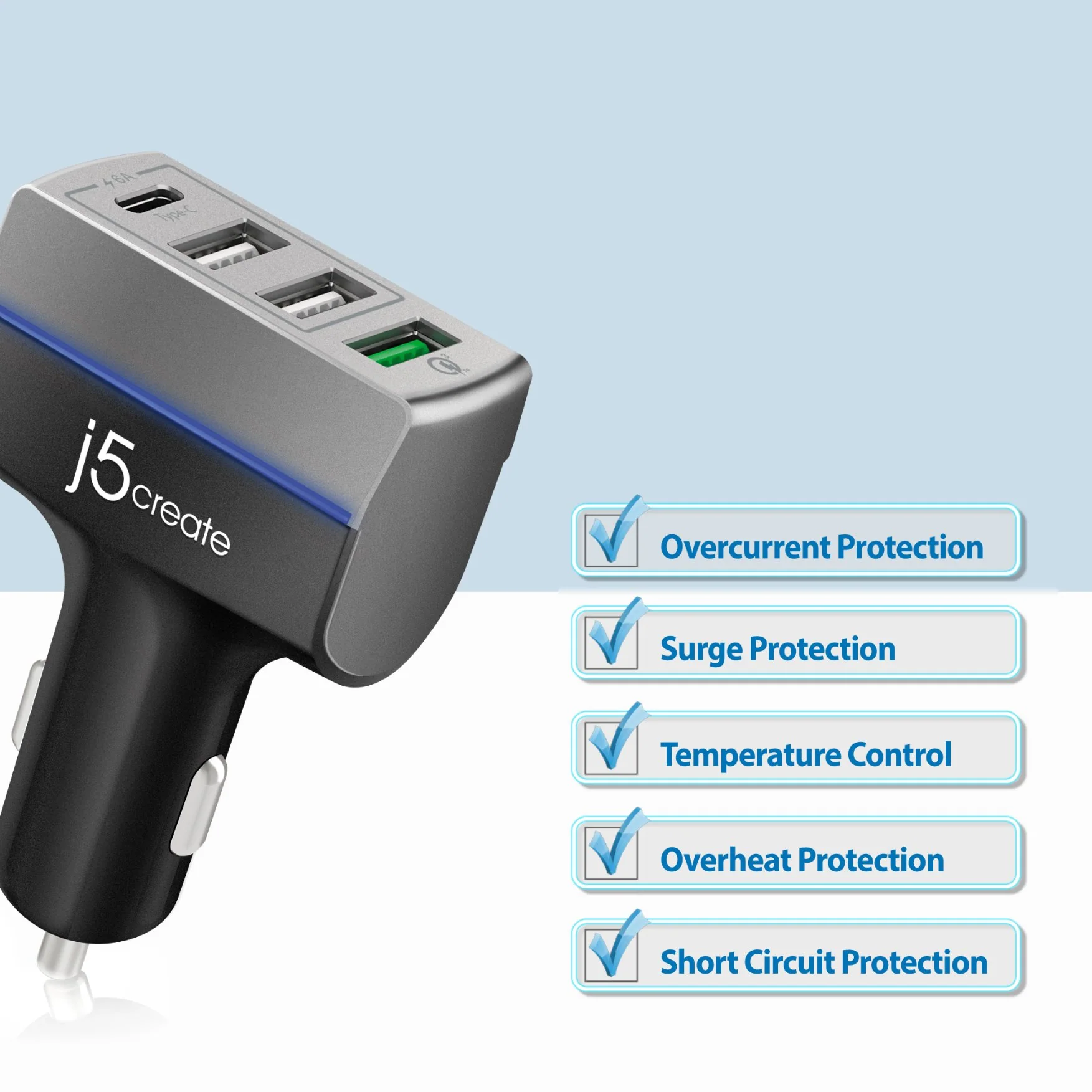4-Port USB™ QC 3.0 & Type-C™ Car Charger - Image 8