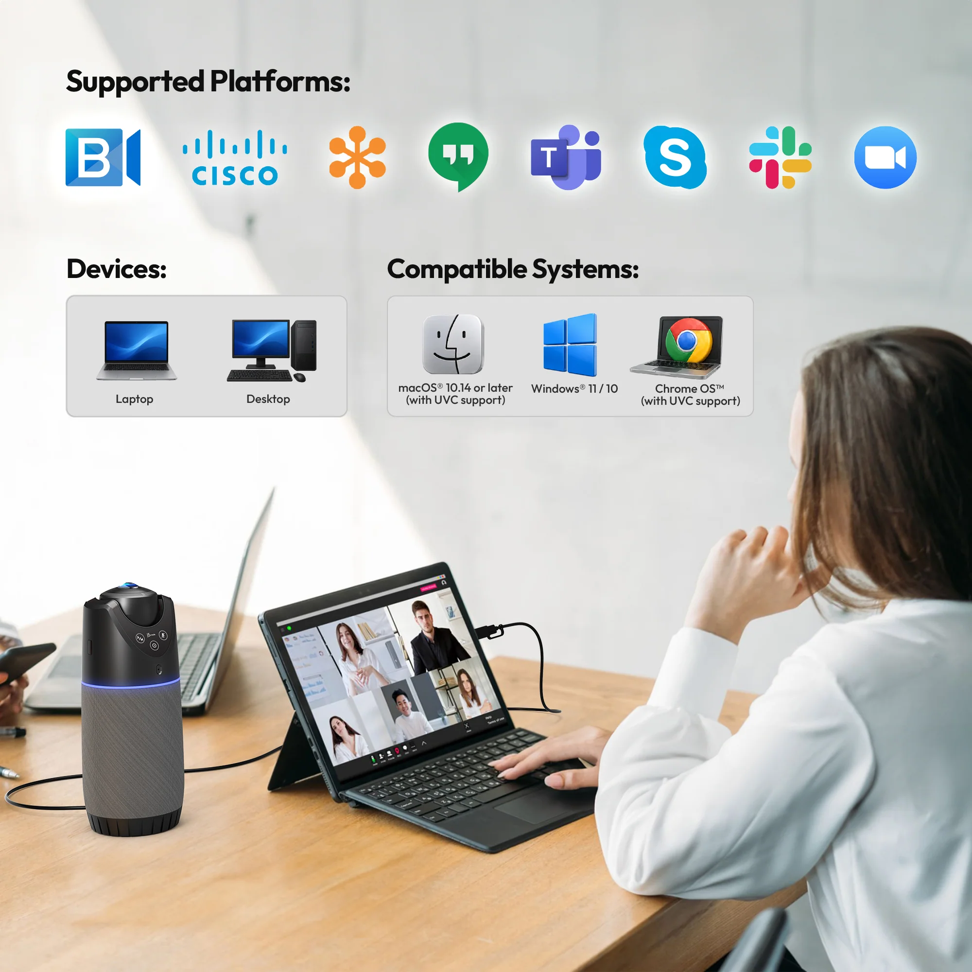 4K 360° AI Video Conference Camera - Image 10